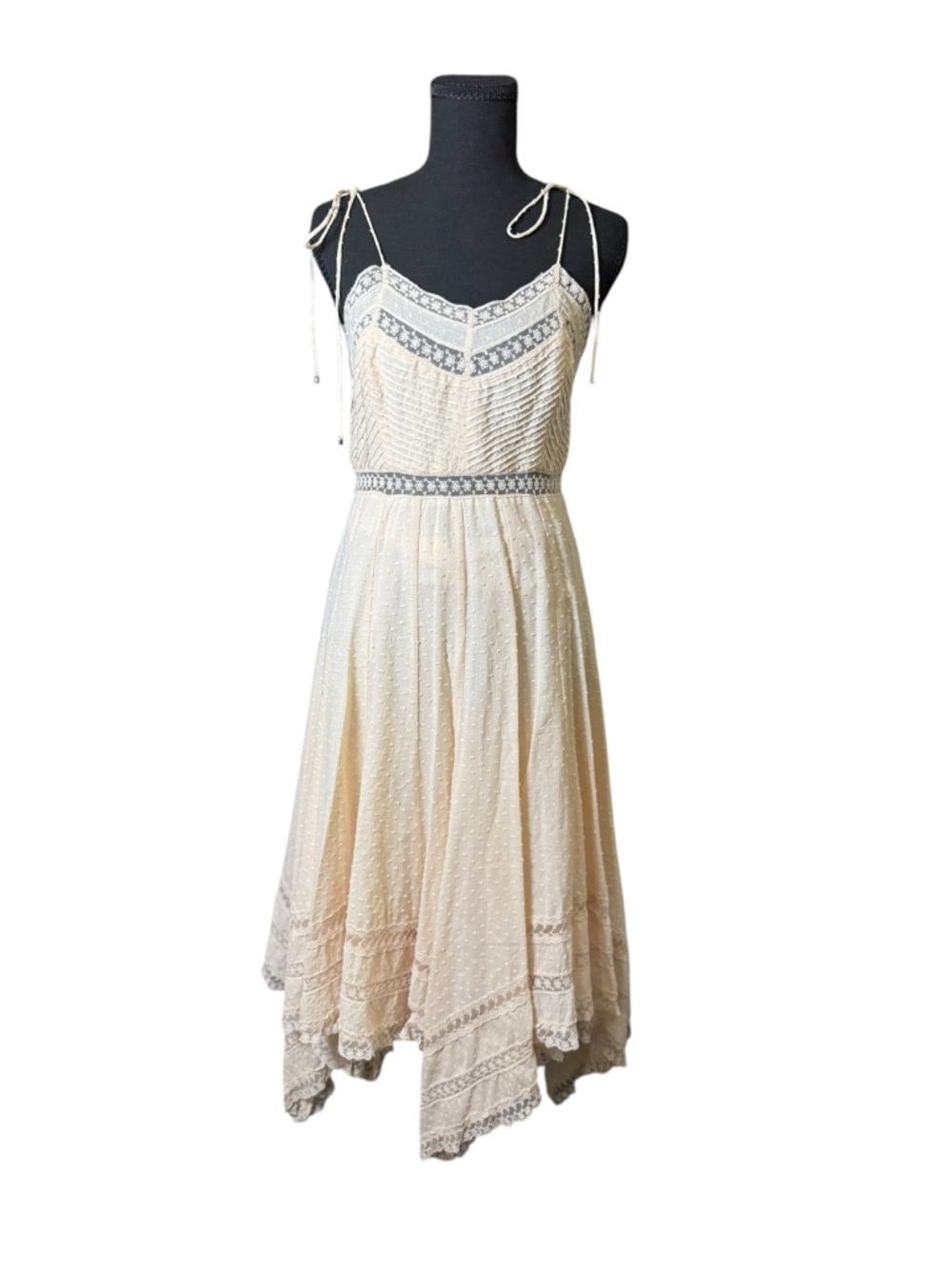 Zimmermann Bowie Pintuck Blush Scarf Dress with tie straps in light blush - Picture 3 of 6